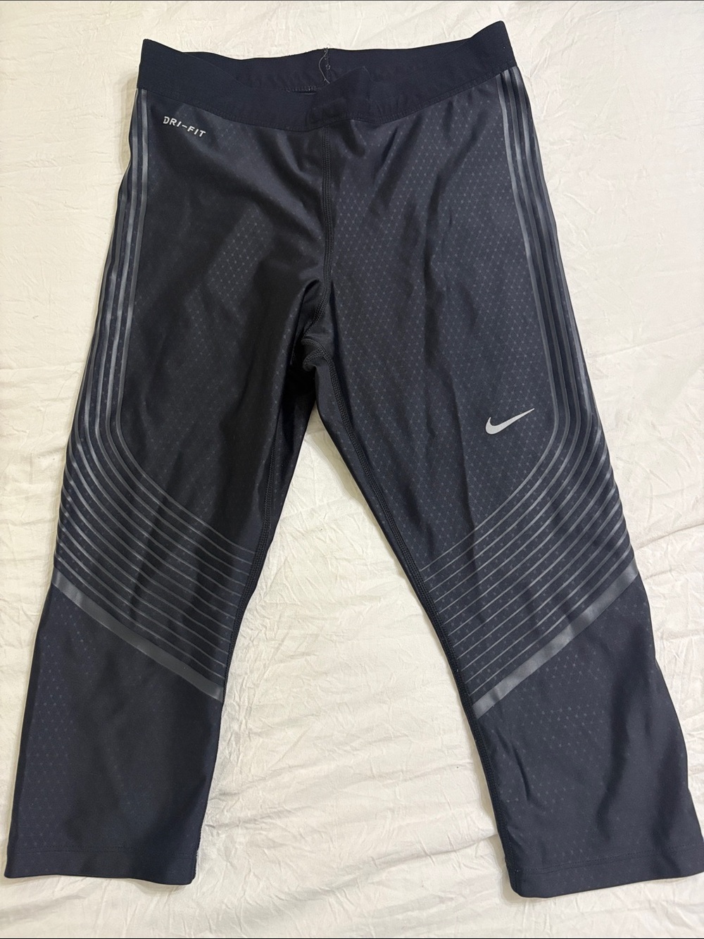 Nike Black Capri Dri-FIT Performance Leggings